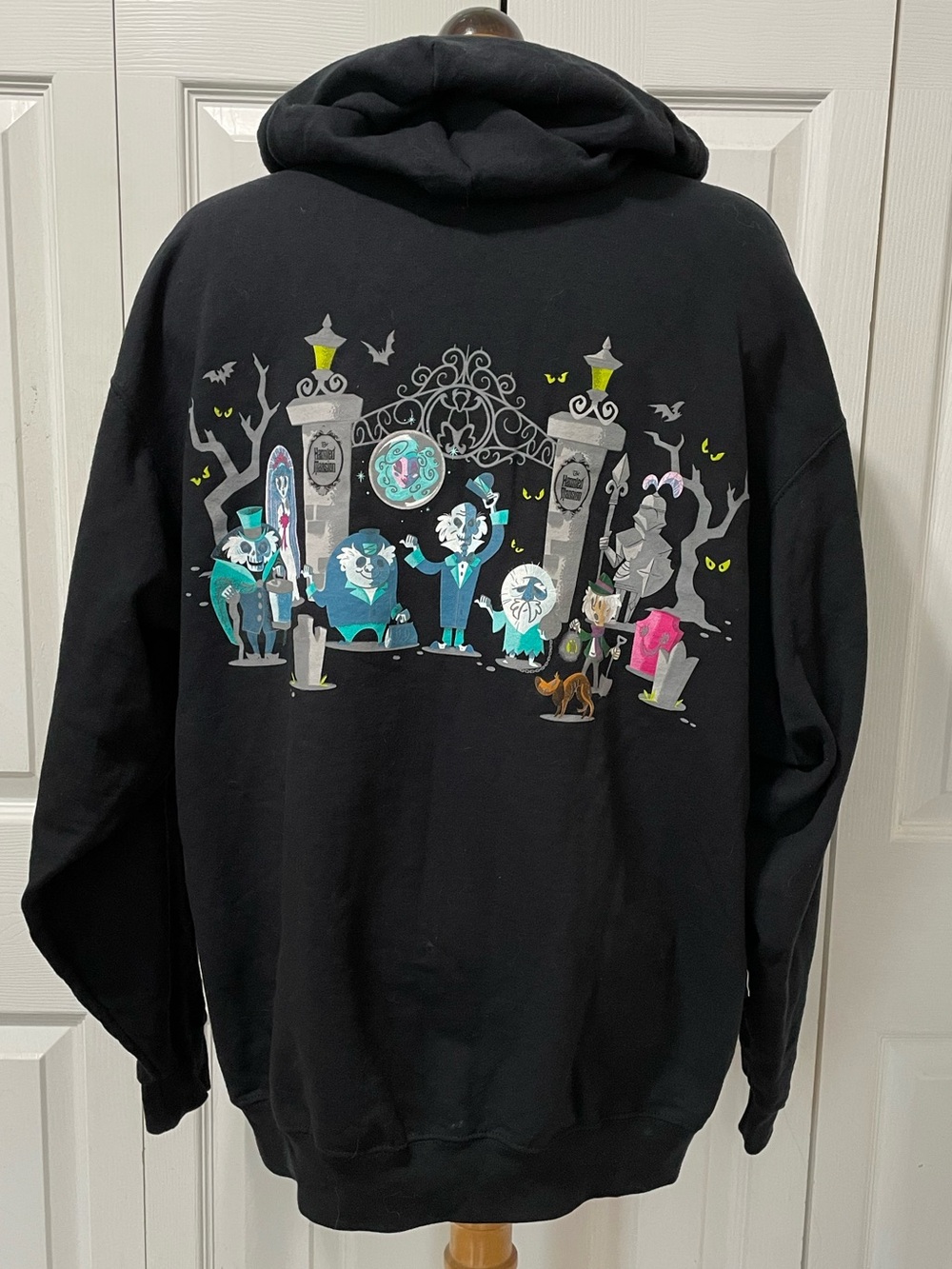 Disney Black Crewneck Sweatshirt with Haunted Mansion Graphic